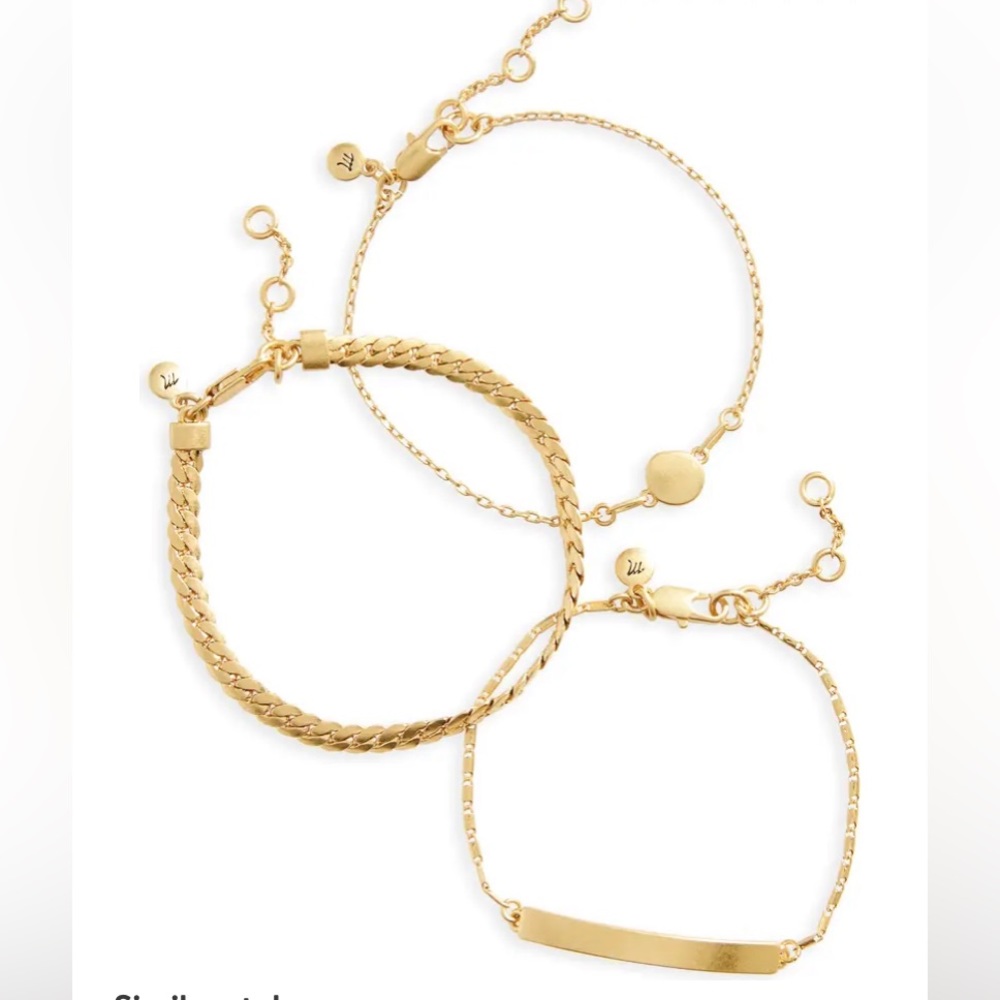 Madewell set of three bracelets